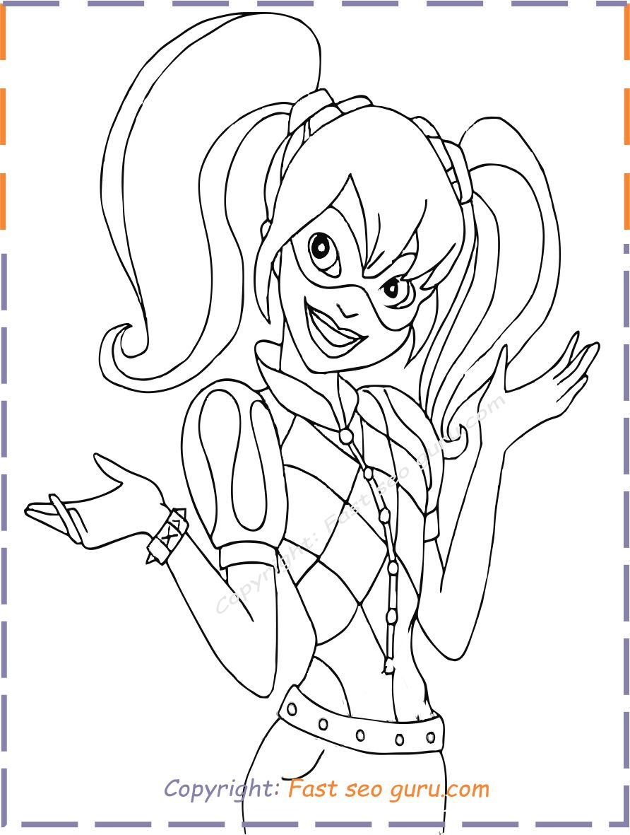 harley quinn coloring pages to print out